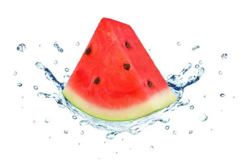 Watermelon splash water Stock Photos