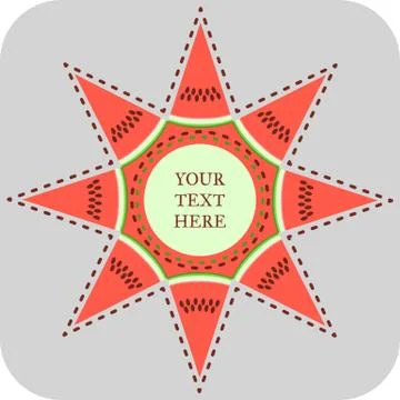 Watermelon star Stock Illustration