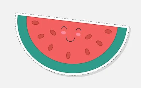 Watermelon sticker. Stock Illustration