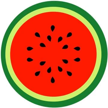 Watermelon Summer fruit	 Stock Illustration