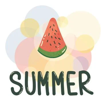 Watermelon summer poster Stock Illustration