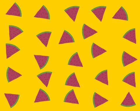 Watermelon summer seamless pattern abstract design Illustrazione stock