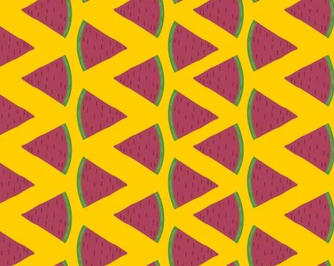 Watermelon summer seamless pattern abstract design Stock Illustration