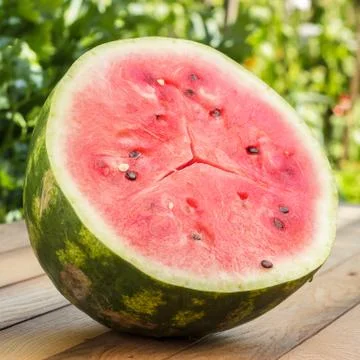 Watermelon on the table Stock Photos