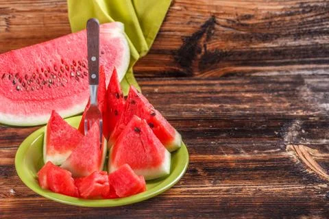 Watermelon triangle Stock Photos