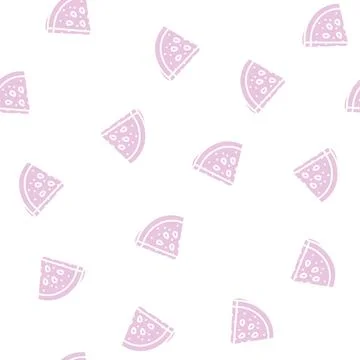 Watermelon triangular slice glyph seamless pattern Stock Illustration