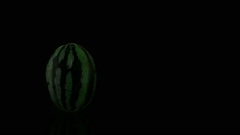 Watermelon turns on itself animation Video stock 238559159