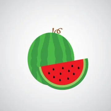 Watermelon vector cartoon Illustrazione stock