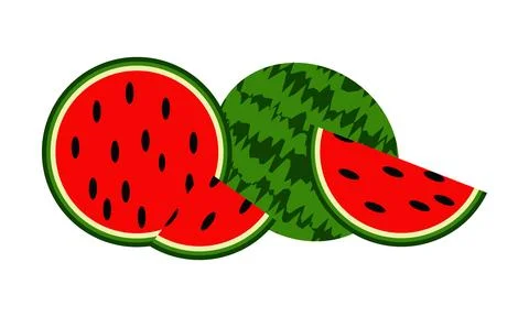 Watermelon Vector Design And Illustration. Stock Illustration