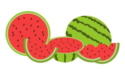 Watermelon Vector Design And Illustration. Stock Illustration