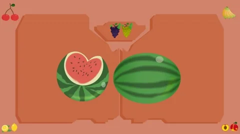 Watermelon  - Vector Graphics - Food Animation - board Stock Footage 61297589
