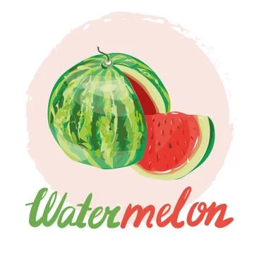 Watermelon, vector icon Stock Illustration