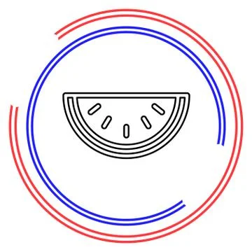 Watermelon vector icon Stock Illustration
