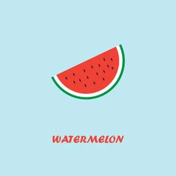 Watermelon. Vector illustration. Pocter. Stock Illustration