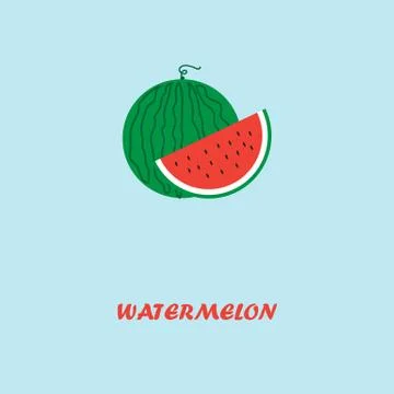 Watermelon. Vector illustration. Pocter. Stock Illustration