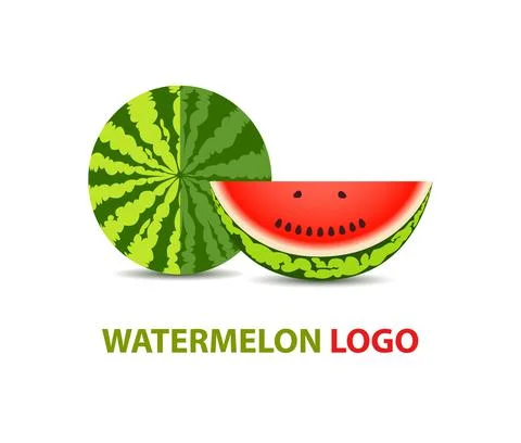 Watermelon vector logo design Stock Illustration