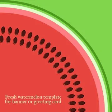 Watermelon. Vector template Stock Illustration