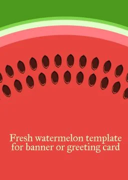 Watermelon. Vector template Stock Illustration