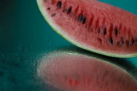 Watermelon with water drops 1 Stock Photos
