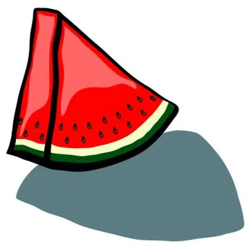 Watermelon Wedge Stock Illustration