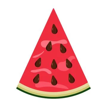 Watermelon Wedge Vector Illustration Stock Illustration