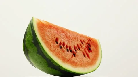 The watermelon on the white background Stock Footage 91799395