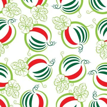 Watermelon on a white background Stock-Illustration