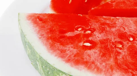 Watermelon on white Vídeos de archivo 29664206