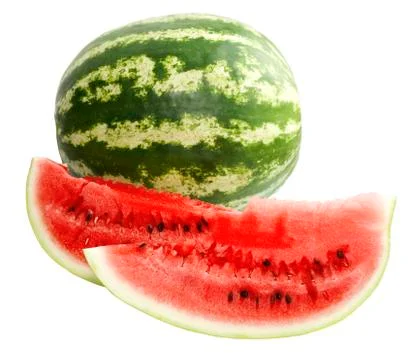 Watermelon on white Stock Photos