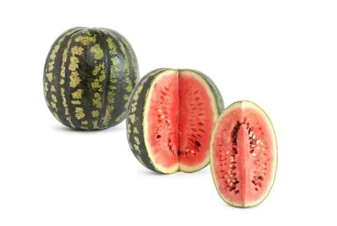 Watermelon on white Stock Photos