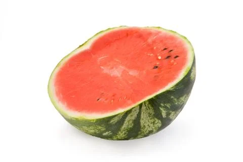 Watermelon on white Stock Photos