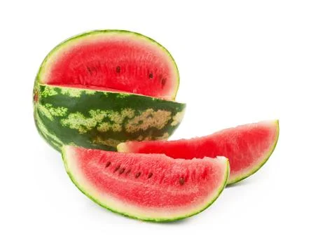 Watermelon on white Stock-Fotos