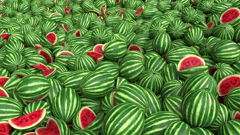 Watermelons background - 3d render looped. Stock Footage 167533286