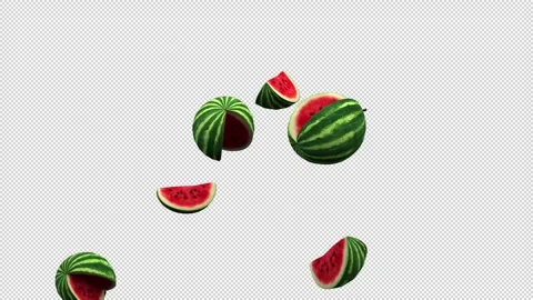 Watermelon’s fountain – 3d render with alpha channel. Stockbeeldmateriaal 333987186