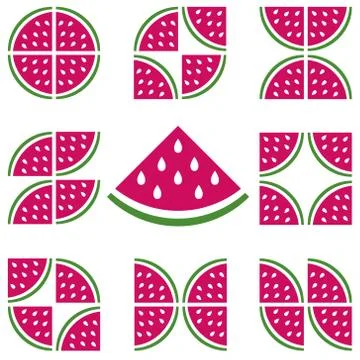 Watermelons Stock Illustration