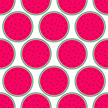 Watermelons seamless pattern. Stock Illustration