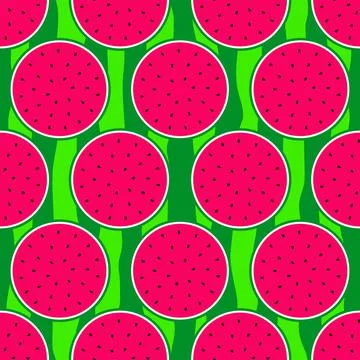 Watermelons seamless pattern. Stock Illustration