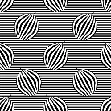Watermelons striped seamless pattern. Stock Illustration