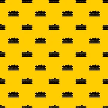 Watermelons in wooden crate pattern vector Stock Illustration