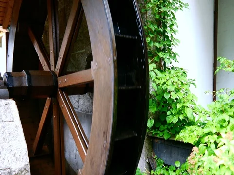 Watermill Wheel Stock Footage 78032221