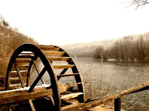 Watermill wheel Stock Photos