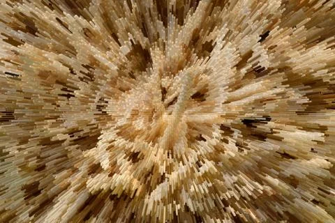 Waternut split texture, 3d block style Stock Illustration