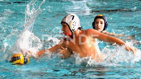 Waterpolo fight Stock Photos