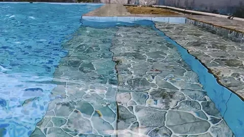 The waterpool has small waves Stock Footage 262331941