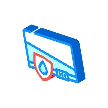 Waterproof action camera case isometric icon displaying protection Stock Illustration