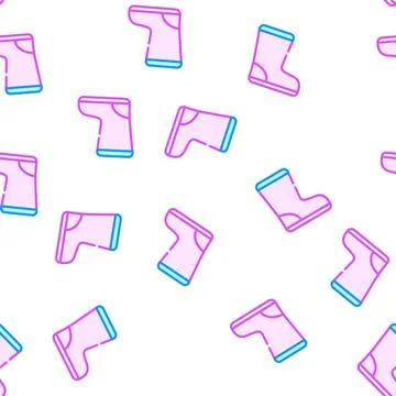 Waterproof boot vector seamless pattern Stock Illustration