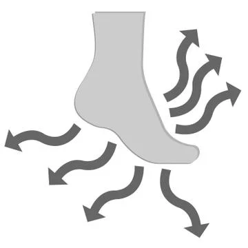Waterproof breathable sock Stock Illustration