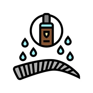 Waterproof eyebrow color icon vector illustration Stock Illustration