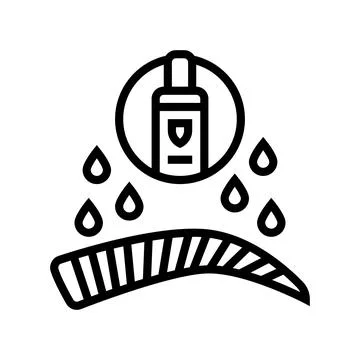 Waterproof eyebrow line icon vector illustration Stock Illustration
