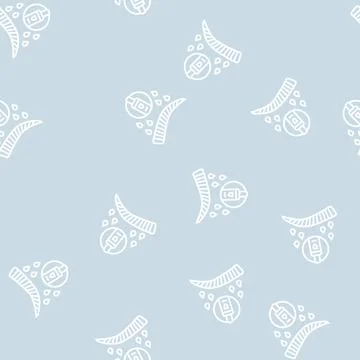 Waterproof eyebrow line seamless pattern Illustrazione stock